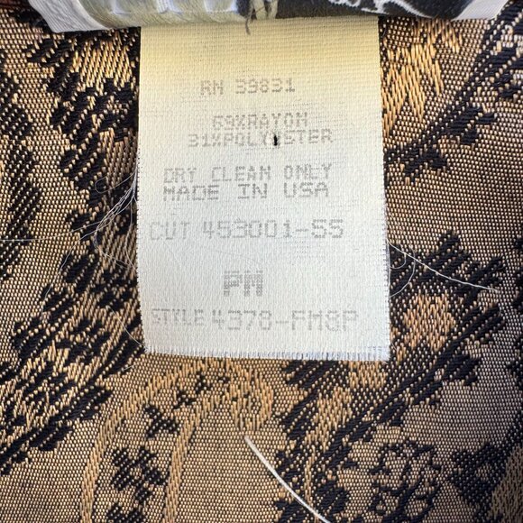 JBT Sport Petite By Fritzi Vintage Womens Paisley Jacquard One Button Blazer PM - Picture 7 of 11